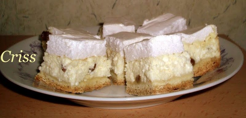 Prăjitură de casă cu brânză dulce și bezea - Toți musafirii vor fi impresionați de această prăjitură