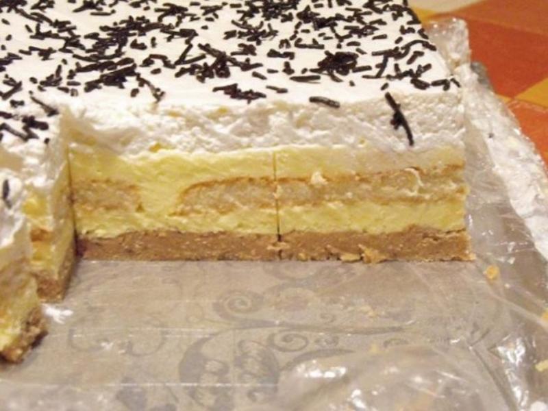 Prăjitură delicioasă cu cremă de budincă - nu necesită coacere!