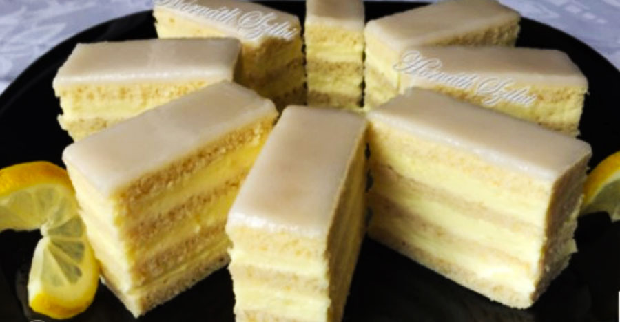 Prăjitura Lămâița - Cremoasă și Foarte Aromată și cu Gust Intens de Lămâie