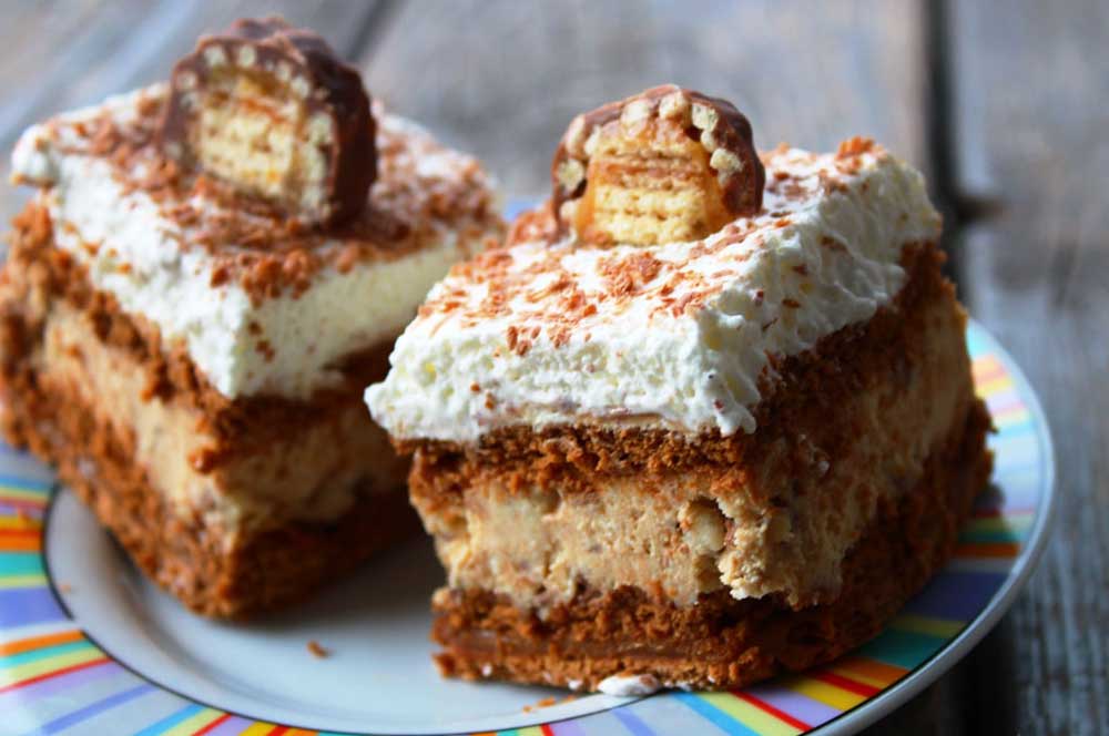 Prăjitura Lion cu frișcă și biscuiți - rețetă ușoară. FĂRĂ COACERE