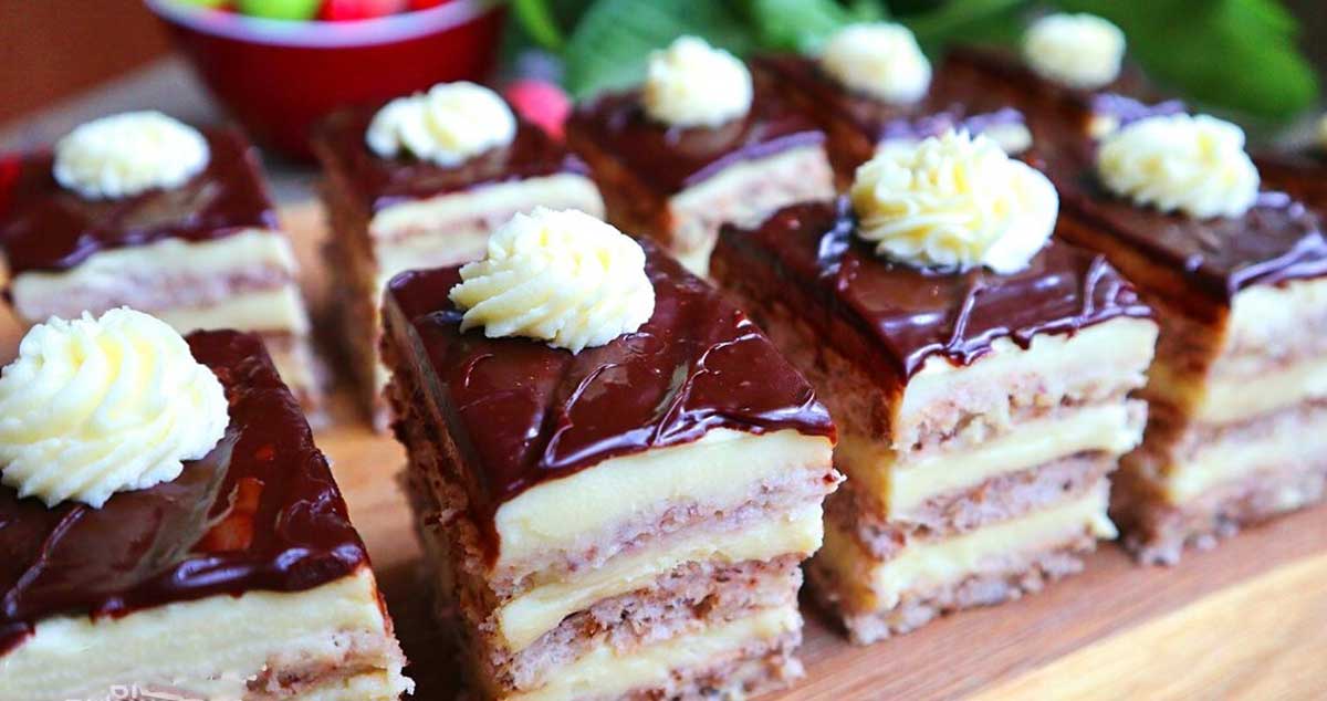 Prăjitură ”Vanilia” cu nuci