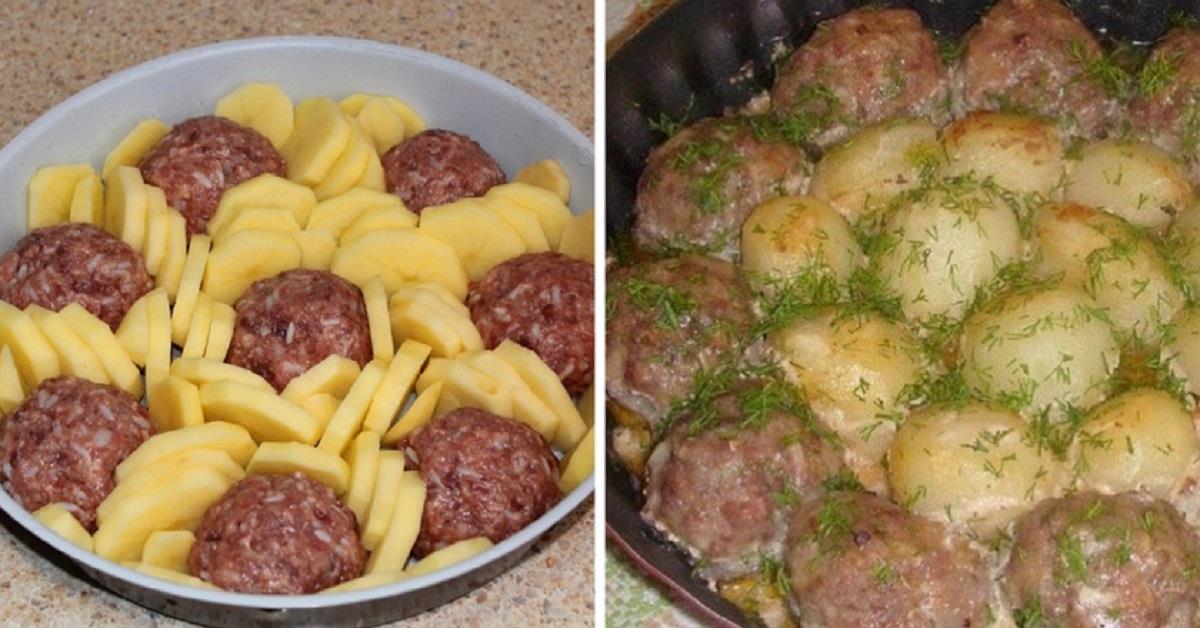 Cartofi la cuptor cu carne tocată - Rețeta completă și mod de preparare