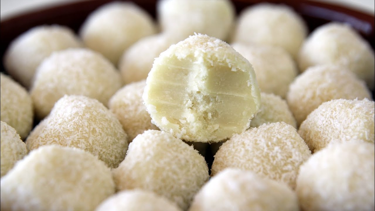 Bomboane Raffaello de casă - Rețetă simplă și rapidă. Cei mici le adoră!