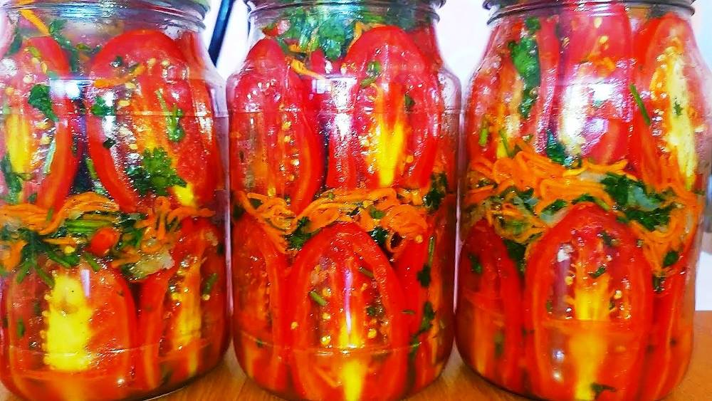 Roșii murate la borcan cu morcov