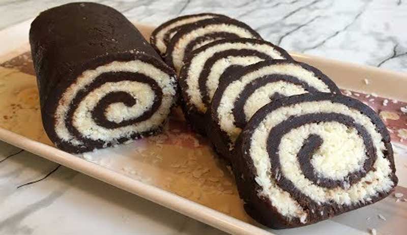 Ruladă de biscuiți cu nucă de cocos – rețetă de post