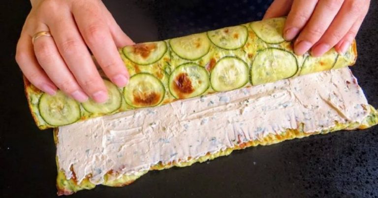 Rulou de dovlecei cu cașcaval - O gustare sățioasă și sănătoasă