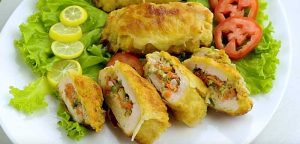 Un aperitiv rapid - Rulouri din piept de pui umplute cu legume