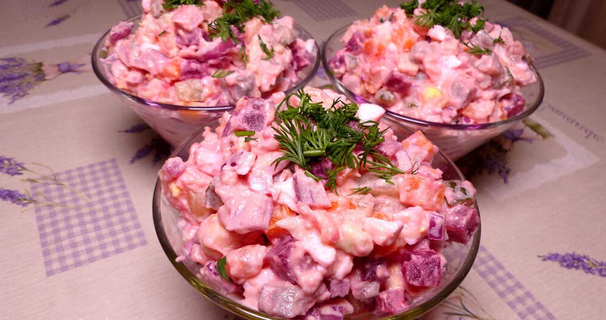 Salată finlandeză cu hering