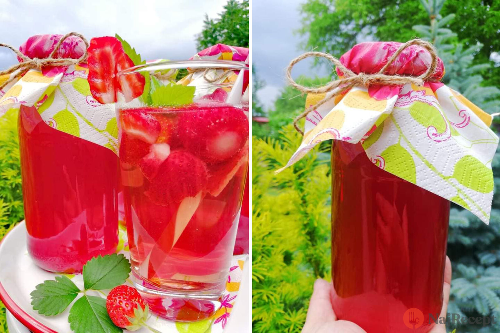 Sirop de căpșuni cu suc de lămâie
