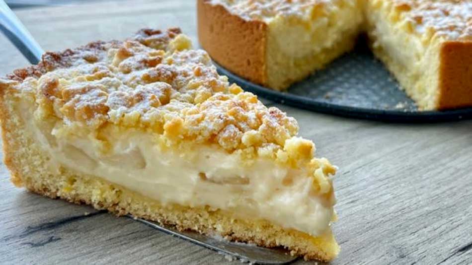 Tartă cu Cremă și Mere Caramelizate - Se Topește în Gură!
