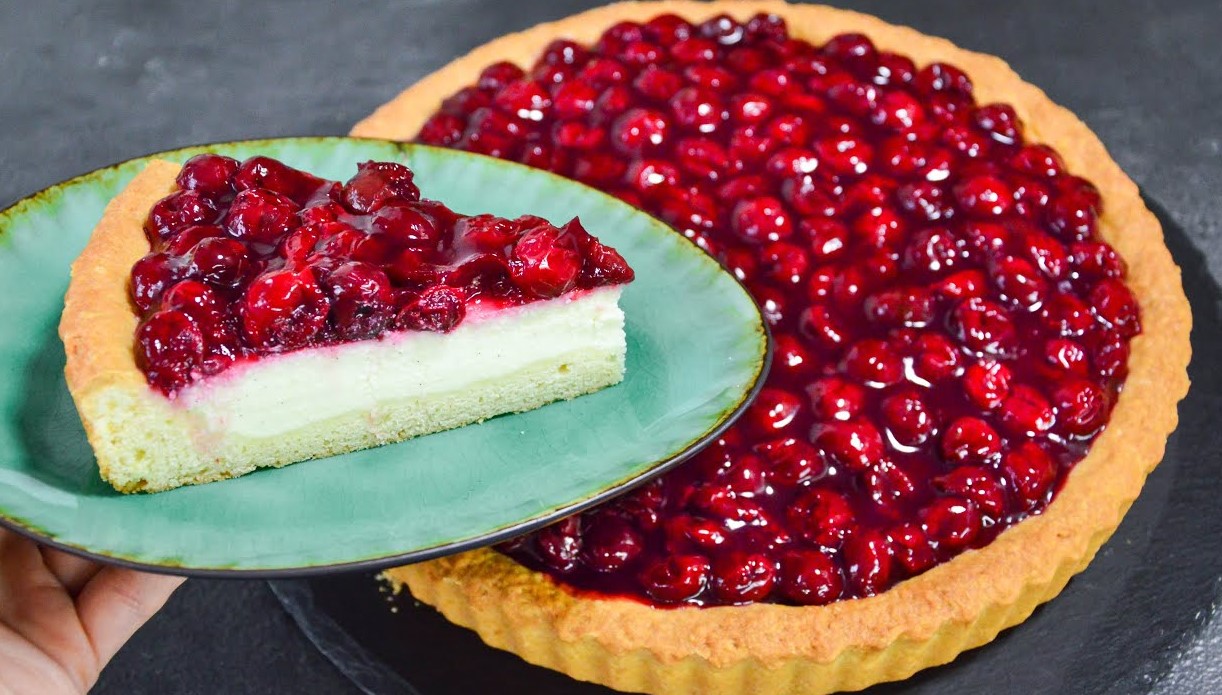 Tartă cu vișine și smântână - O tartă cu adevărat delicioasă!