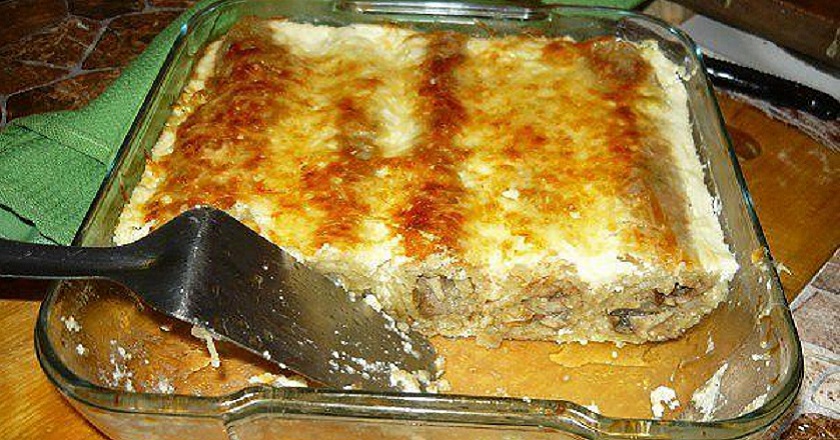 Caserolă de cartofi și ciuperci