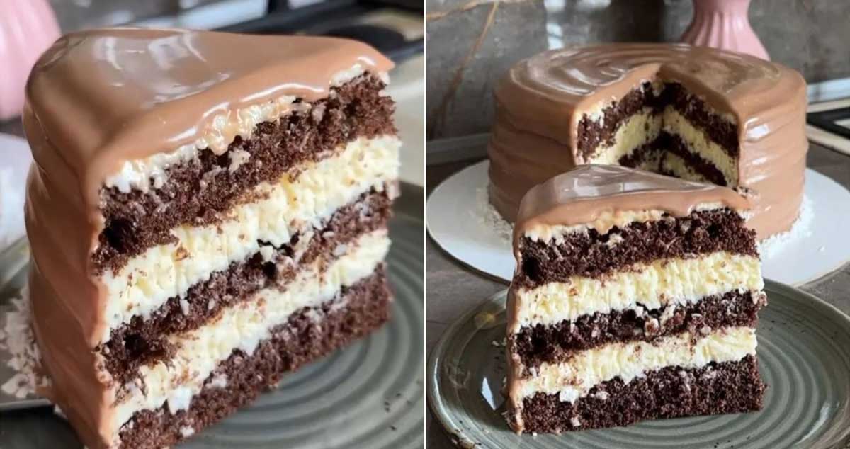 Tort „Bounty” de casă – cel mai aromat și mai bun tort pe care-l puteți face