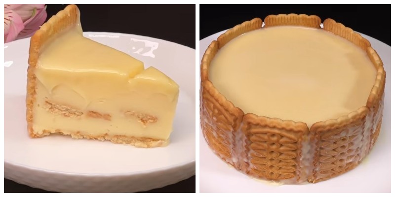 Tort cu biscuiți și ciocolată albă – un desert cremos