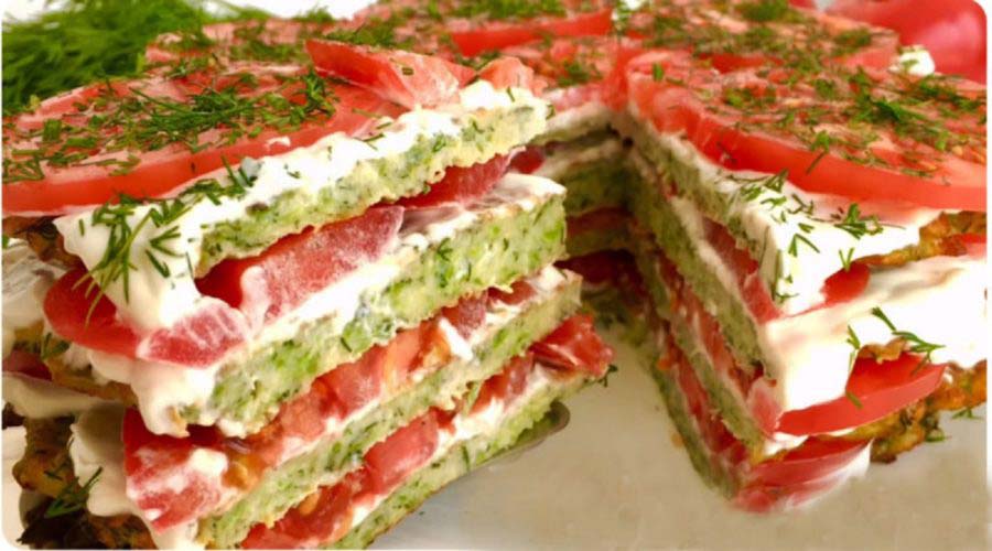Tort aperitiv cu dovlecei și mărar - o adevărată delicatese