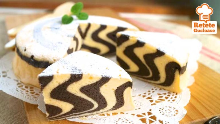 Tort Zebra - Un desert foarte pufos și gustos. Ai nevoie de doar câteva ingrediente și multă dexteritate. Iată cum se face..