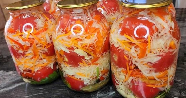 Conservă de varză cu roșii pentru iarnă