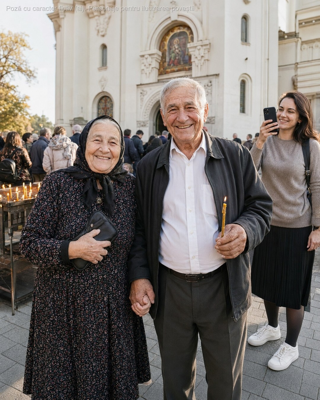 Le-am ascuns unde-i duc până am pornit motorul — la 27 de ani îmi puteam permite, în sfârșit, să-mi duc bunicii la Sfânta Parascheva, drumul pe care și-l doreau de 40 de ani. În poza din fața catedralei zâmbeau amândoi. Peste 3 luni bunicul nu mai era, și abia atunci am înțeles ce fusese de fapt călătoria aia…