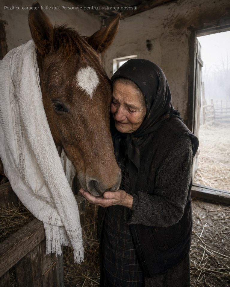 Calul bunicului a stat 3 zile fără să mănânce după ce l-am dus pe stăpânul lui la groapă — și niciunul din tot satul n-a reușit să-l urnească. Abia a patra zi, bunica a intrat în grajd cu un lucru vechi al bunicului în mână…