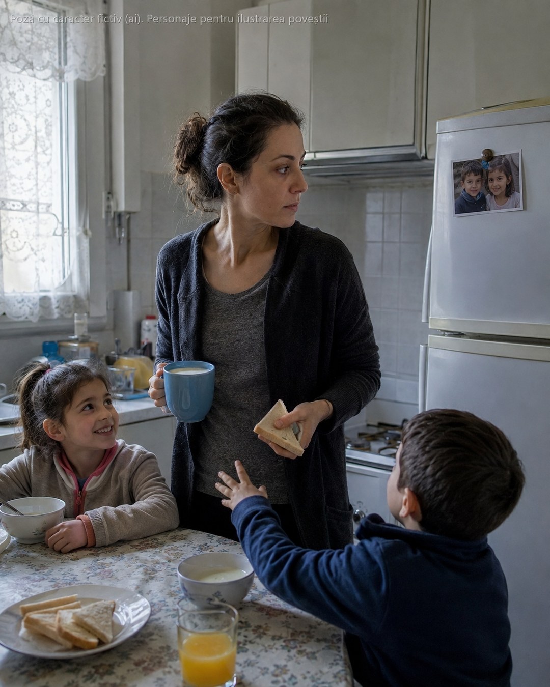 Cresc de 4 ani copiii unei familii din Verona — îi trezesc, îi îmbrac, îi duc la școală — și primesc 1100 de euro ca să fiu mama altora. Dar ai mei, la 2500 de kilometri, au învățat să-mi zică „mamă" unei poze de pe frigider…