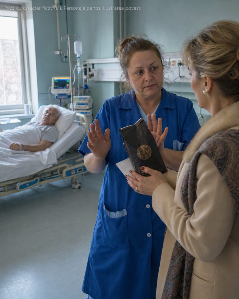 «Ia banii ăștia și ai grijă DOAR de tatăl meu, lasă-i pe ceilalți» — mi-a șoptit femeia și mi-a strecurat o pungă scumpă de cafea cu un plic dedesubt. I-am dat-o înapoi și i-am spus ceva care i-a înroșit obrajii în tot salonul de terapie intensivă…