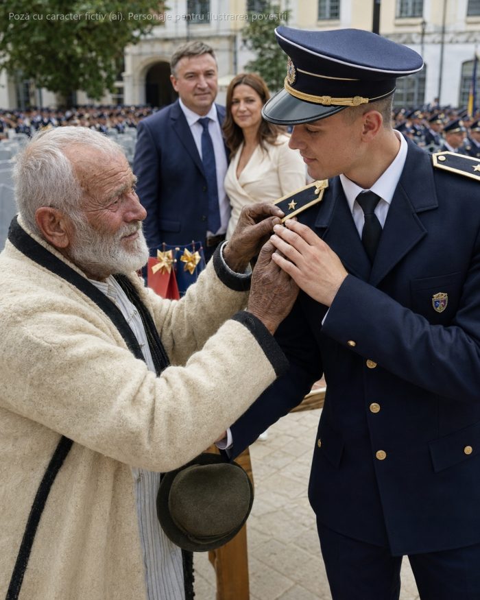„«Cine îi prinde gradele, domnule locotenent?» a întrebat comandantul în fața întregii curți — iar eu, ciobanul cu mâinile crăpate din ultimul rând, am înțeles că nepotul meu se uita spre mine, nu spre părinții lui veniți din Italia cu brațele pline de cadouri…"