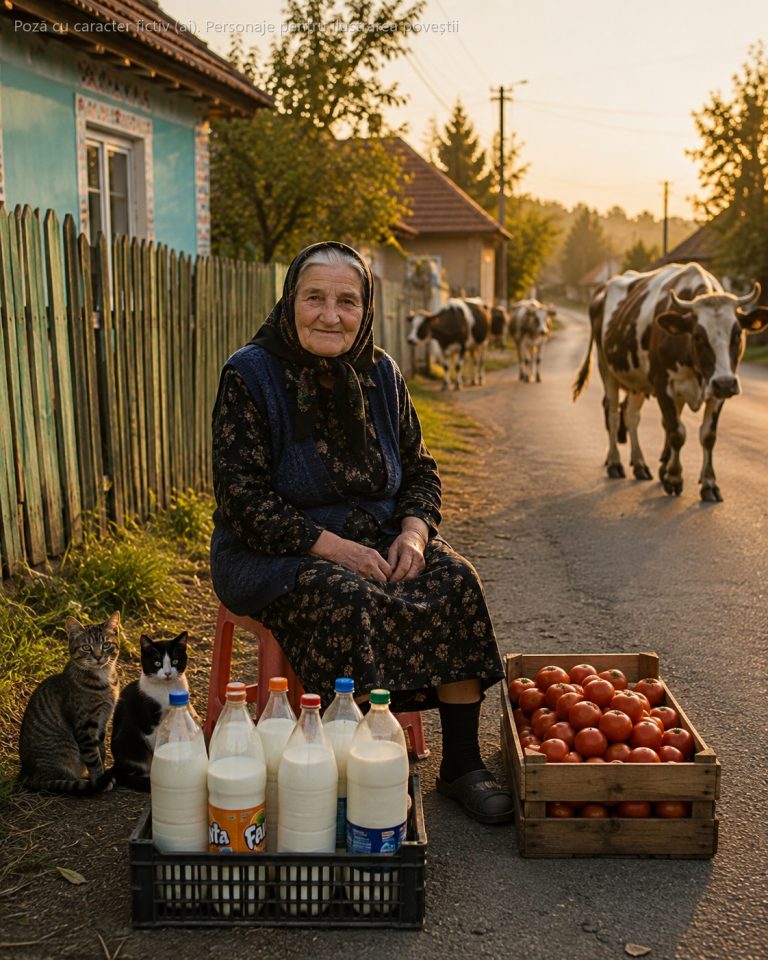 Stau de la 8 dimineața pe marginea șoselei cu lădița de lapte, iar un domn în mașină scumpă îmi zâmbește și-mi spune că la supermarket e mai ieftin și „mai sigur" – nu știe că vacile mele au nume și că le mulg de la 5…