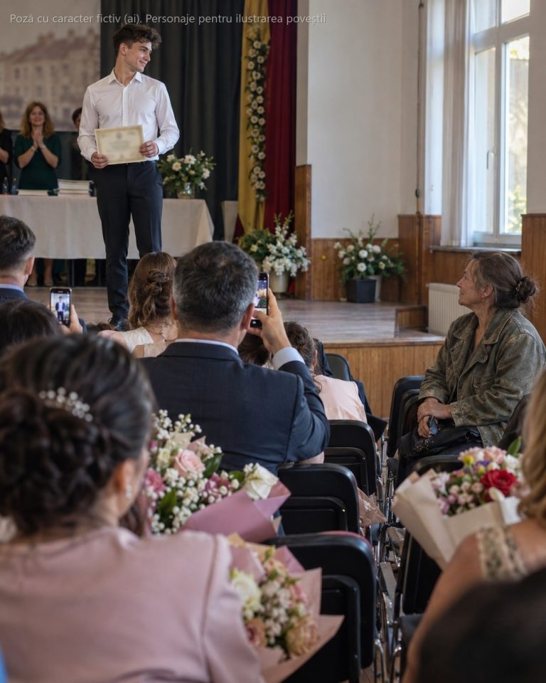12 ani m-au strigat „băiatul gunoieresei" și nimeni nu voia să stea în bancă lângă mine. La festivitatea de absolvire, cu diploma de șef de promoție în mână, am spus o singură propoziție la microfon — și în sală s-a lăsat o tăcere din care a început să plângă până și doamna dirigintă…