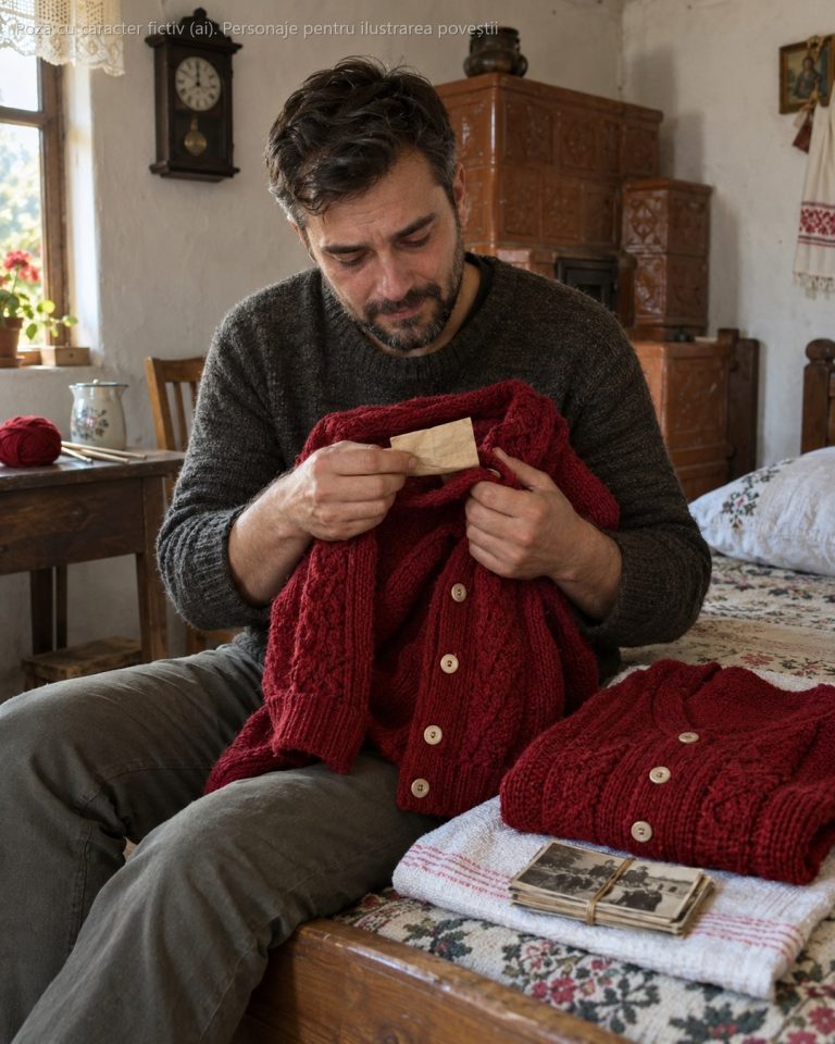 La 18 ani mi-a fost rușine cu puloverul roșu tricotat de bunica și l-am aruncat în fundul dulapului. După 22 de ani, când i-am golit casa, am găsit în același model un al doilea pulover, cu un bilețel cusut înăuntru…