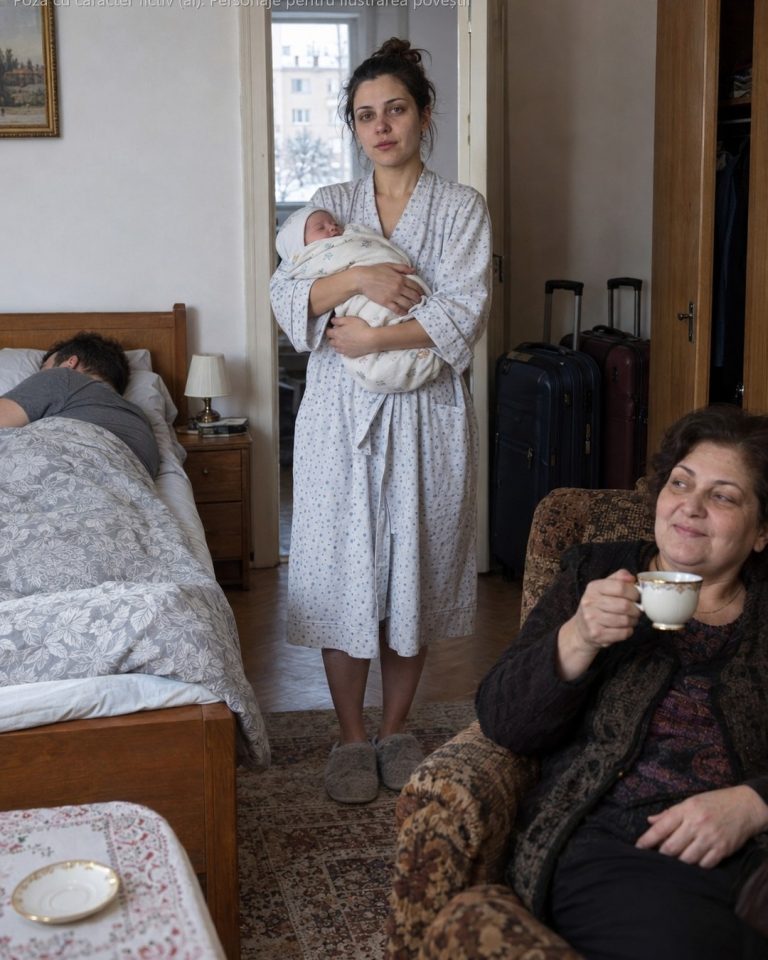 La 5 zile după ce am născut, soțul mi-a spus în ușa dormitorului: „Tu ai vrut copilul, tu îl crești”, iar soacra zâmbea cu cafeaua în ceașca mea de nuntă… dar niciunul nu știa ce dosar aveam în geanta bebelușului…
