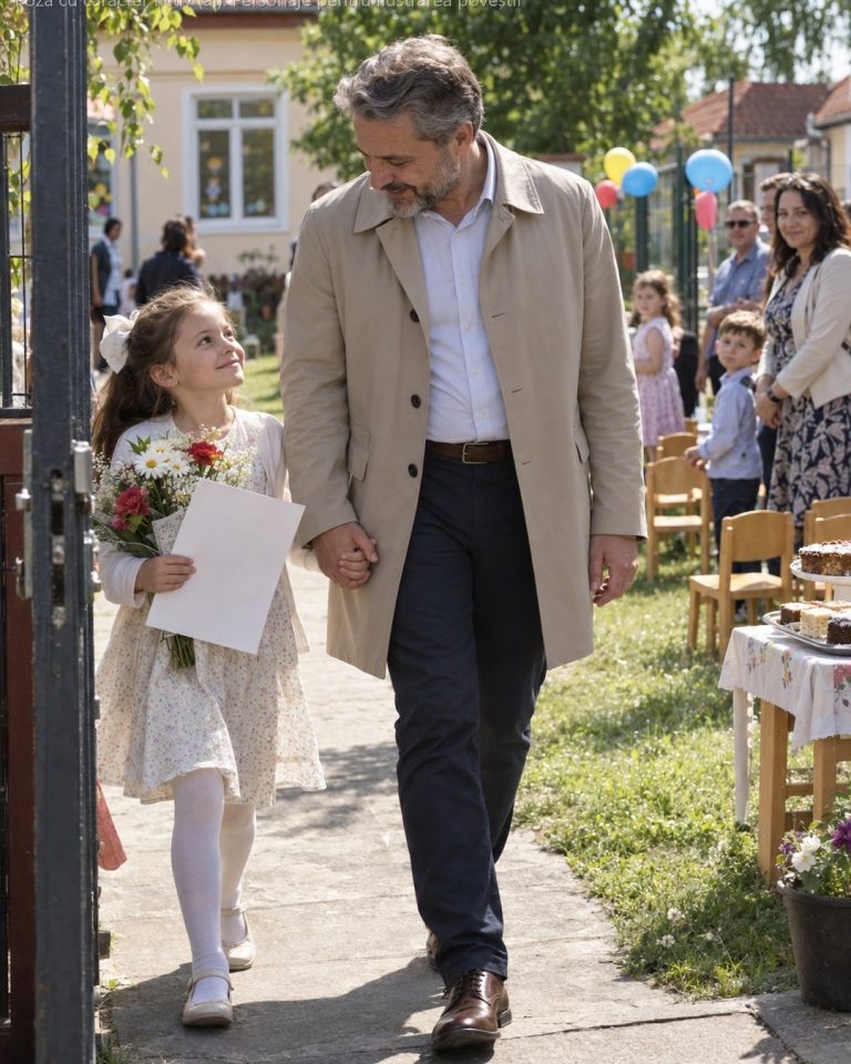 Aveam 7 ani și le mințisem pe toate colegele că tata vine la serbare. Când am văzut un domn elegant urcându-se în mașina lui scumpă, am alergat și i-am cerut, cu mâinile împreunate, să se prefacă o oră că e tatăl meu. El s-a uitat la mine, s-a urcat în mașină și a plecat…