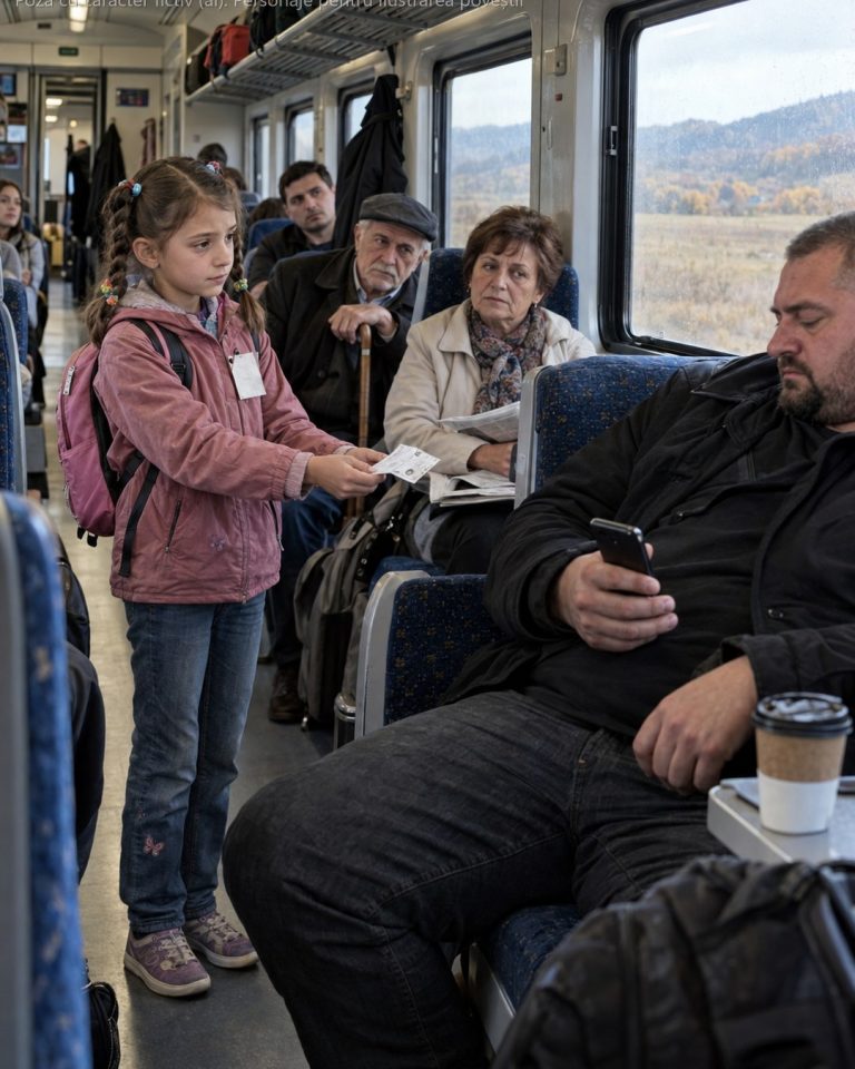 Un bărbat cât un dulap i-a spus fetiței de 10 ani să-și caute loc pe hol, deși ea ținea în mână biletul cu locul ei rezervat. Ce a făcut copila după, în tăcerea din vagon, a ridicat 40 de oameni în picioare…