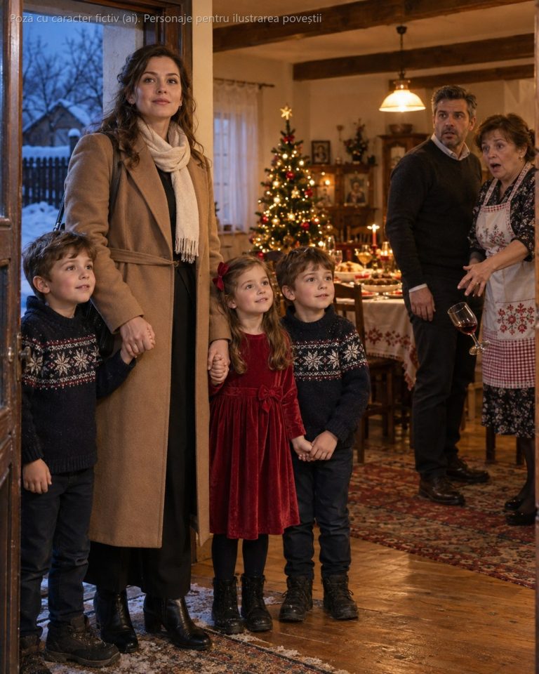 M-a chemat la masa de Crăciun a familiei lui, pe mine, „nevasta care nu putea face copii", doar ca să mă facă de râs în fața noii iubite. A crezut că vin singură și distrusă — dar am intrat pe ușă cu cei 3 copii pe care nici nu știa că-i are…