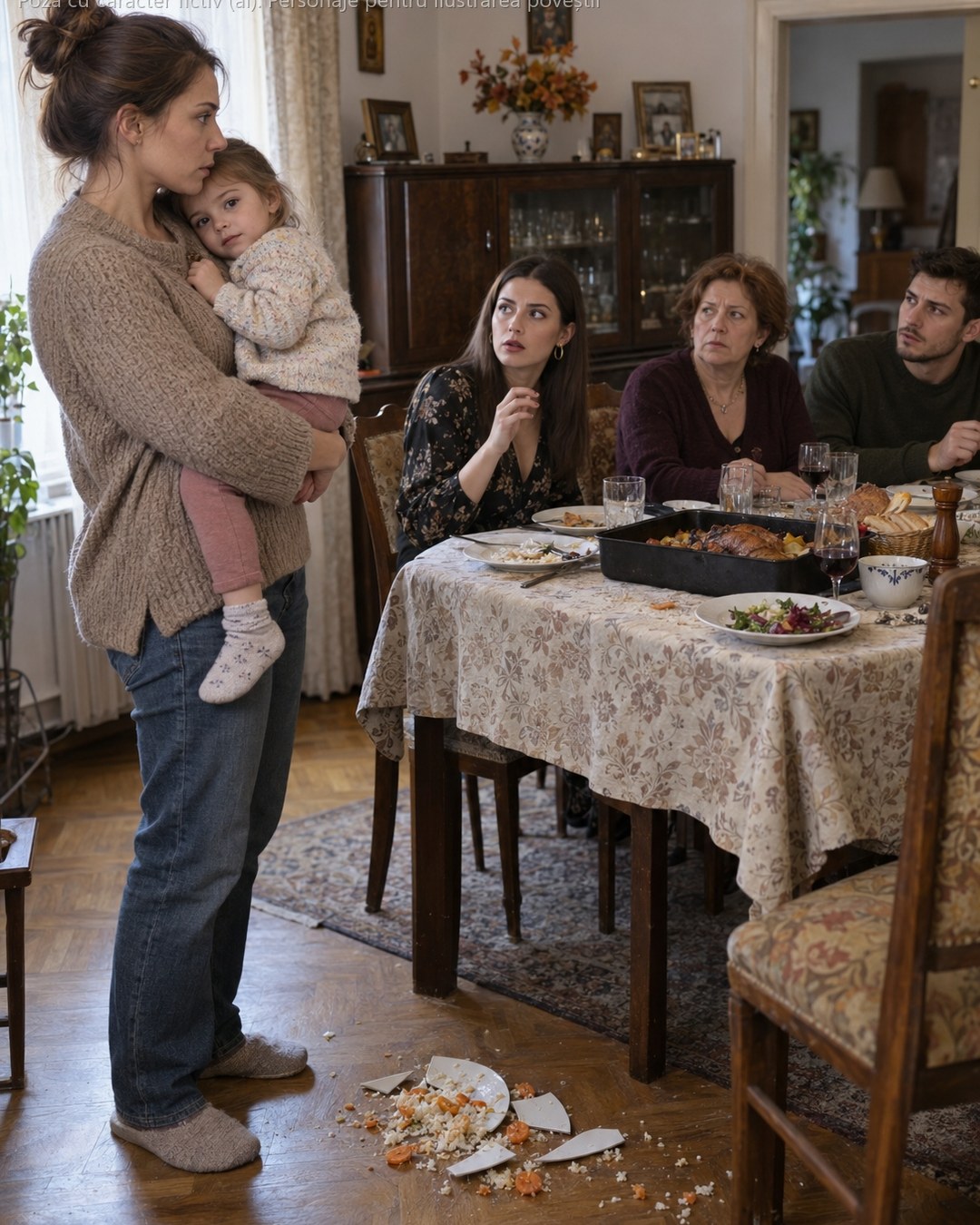La cina de duminică, sora mea a spart o farfurie și a țipat la fetița mea de 3 ani „mănâncă de pe jos!", iar mama a zâmbit și a zis „unii copii trebuie să-și știe locul". Atunci m-am ridicat și am pus o singură întrebare care le-a înghețat pe amândouă…