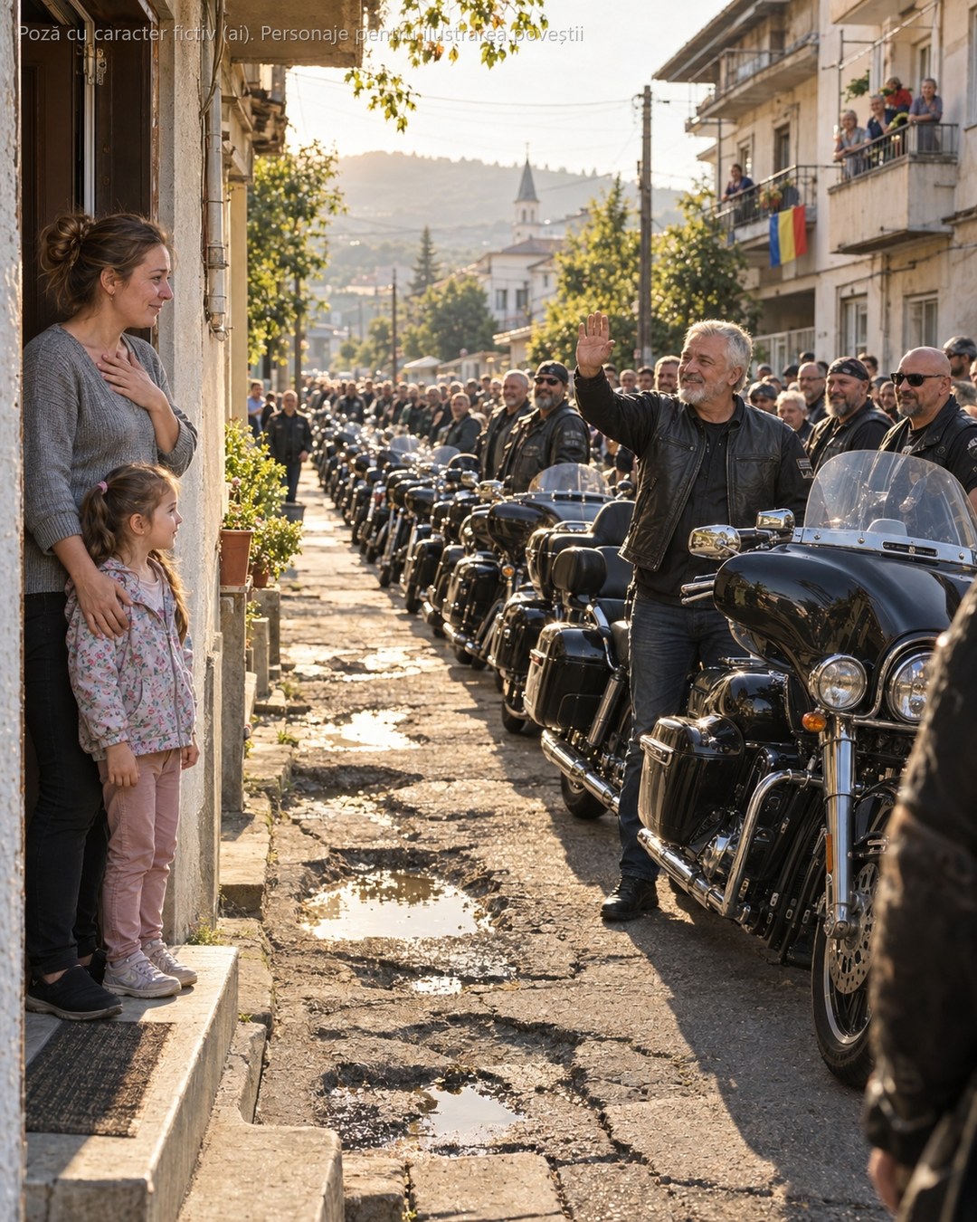 Am dat ultimii 30 de lei pe o apă și niște pastile ca să nu moară un motociclist pe care nu-l cunoșteam, deși paznicul mi-a strigat „lasă-l, femeie, ăștia-s numai belele". A doua zi dimineață, 80 de motociclete îmi blocau strada, iar vecinii ieșeau la porți urlând că le-am adus banda peste copii…