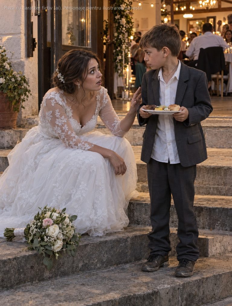 La nunta mea, în rochie, un băiețel slab de vreo 9 ani a cerut o farfurie de mâncare la poartă. Când s-a întors spre mine, am scăpat buchetul din mână — avea sub ureche aceeași aluniță pe care i-o pupam când l-am ținut ultima oară, la 18 ani…
