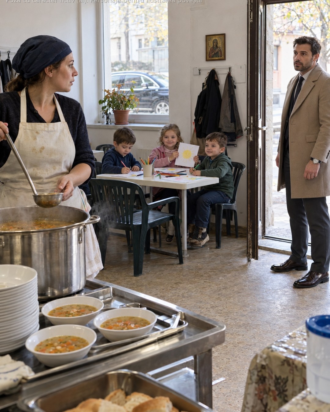 M-a părăsit când aveam 3 luni de sarcină, spunând că nu are timp de o familie. După 5 ani, a intrat pe ușa cantinei sociale unde lucram voluntară și a înghețat când mi-a văzut cei 3 copii desenând la masă…
