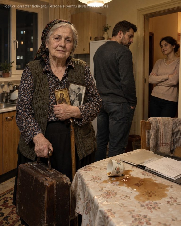 Am refuzat să-i dau fiului meu banii pe care i-am luat pe casa de la țară. M-a împins de perete și a răcnit la nevastă-sa: „Scoate-o afară pe hoașca asta!”. Nora a început să râdă. Tremurând, m-am închis în cameră. După 10 minute a sunat cineva la ușă și, când a văzut cine e, fiul meu a căzut în genunchi…